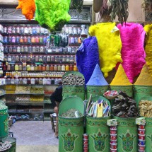 Kind of drugstore with colorful furs